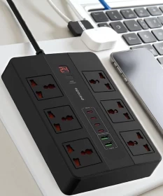 Porodo Multi-Port Super HUB – 4 USB-C / 2 USB-A Ultimate Home & Office Kit (3M)