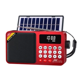 JOC-6108 Portable FM Radio MP3 Player – Bluetooth, USB Speaker & Solar Powered