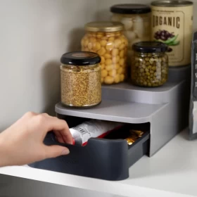 CupboardStore Compact Tiered Organiser with Drawer