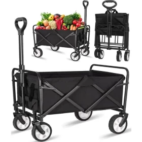 Folding Wagon Trolley Camping Cart 65KG-78cm