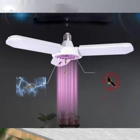LED Mosquito Killer Light – Foldable 3-Blade Garage Ceiling Lamp