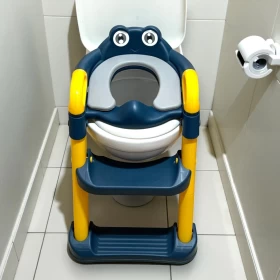 Baby Potty Training Toilet Seat Stool Ladder Kids-2 Step