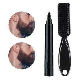 Waterproof Beard Filling Pen with Beard Brush