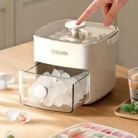 Ice Cube Maker With Storage – Large Capacity
