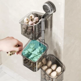 Wall-Mounted Rotating Organizer – 3 Layer