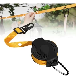 Portable Clothesline 12 ft – Yellow Perfect for Travel & Camping