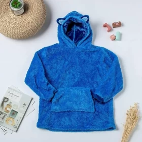Animal-Themed Hoodie Blanket for Kids
