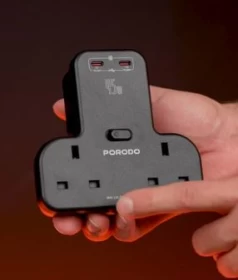 Porodo Multi-Port Wall Socket – Black