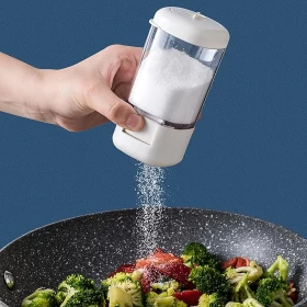 Salt & Pepper Shakers with Dosing Button Control – Precision Dispensing