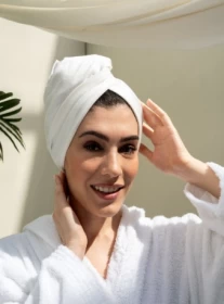 Feather Hair Towel – 100% Cotton
