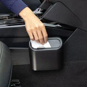 Car Trash Can with Lid for Vehicle Organization