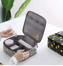 Portable Travel Makeup Organizer Bag with Dividers