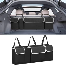 Car Trunk Organizer – Foldable Waterproof Storage Bag with 4 Pockets