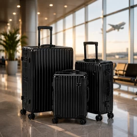 Luggage PC Hard Side Zipperless Luggage Set of 3 PCS