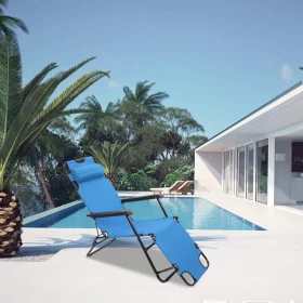 Portable Folding Outdoor Lounge Chair Bed – Comfortable & Durable