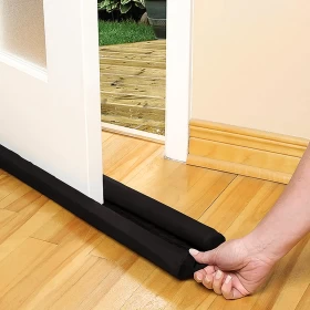 Standard Twin Draft Guard Door Window Insulator -84cm Black