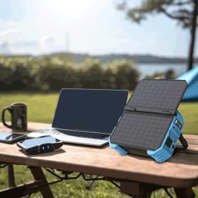 Powerology 600W 192000mAh Portable Generator – With Integrated Solar Panel