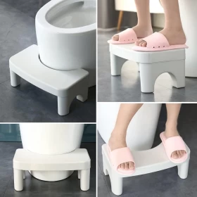 Bathroom Toilet Stool – Anti-Slip Footstep for Constipation & Piles Relief,