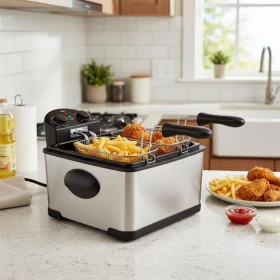 Sayona Dual Basket Deep Fryer 4L – Fast & Efficient