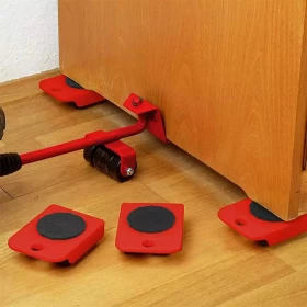 Heavy Furniture Trolley Lift Move Slides Kit 4 Rollers-Up to 100KG
