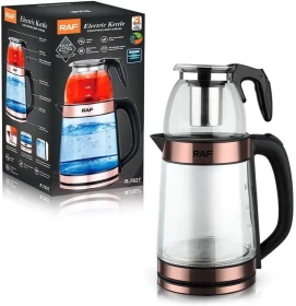 RAF Glass Electric Kettle 2.0L – Tea Infuser with Temperature Markings