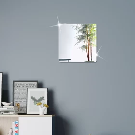 Square Acrylic Self-adhesive Mirror Wall Stickers-20cm