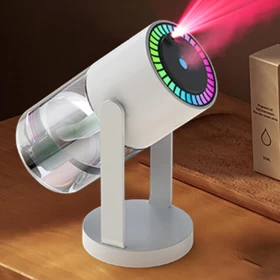 USB Humidifier with Starry Sky Projector & Timer – 6-8 Hours Auto-Off (White)