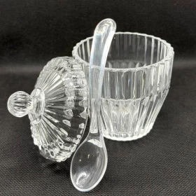 Luxury Crystal Sugar Bowl “Sukkariyya” – 3-Piece Elegant Majlis Design