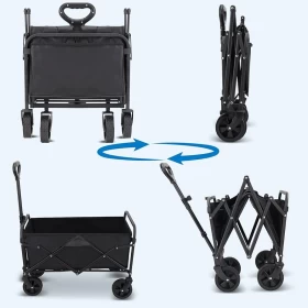 Folding Wagon Trolley Camping Cart 65KG-78cm